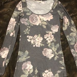 Kirra Dark Grey and Mauve Floral Thermal